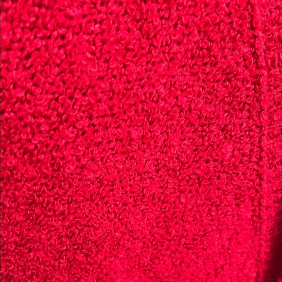 Carolyn Taylor cardigan sweater Duster long line red nubby  boucle knit Large - Picture 4 of 10